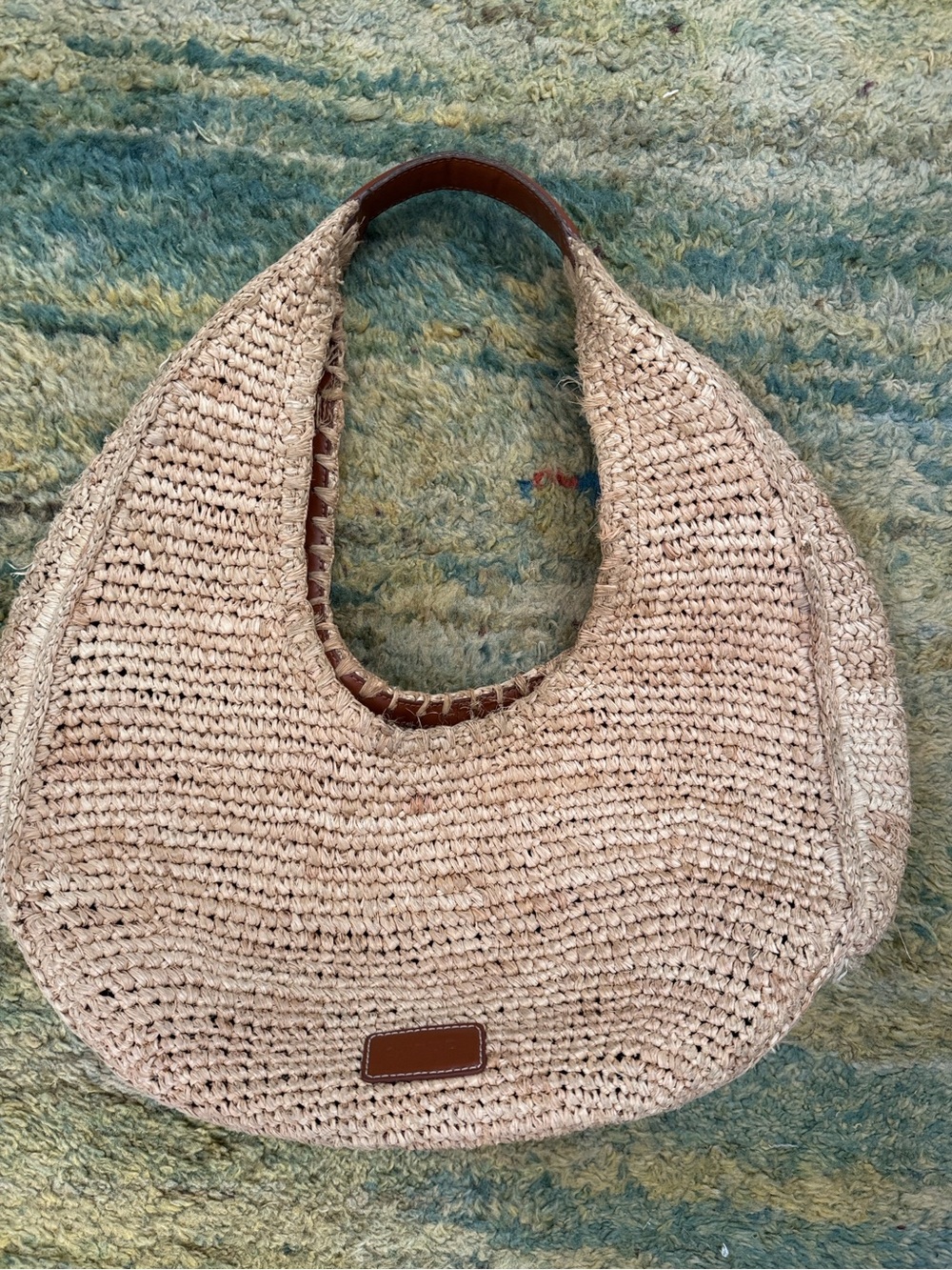 STAUD Raffia Moon bag Large - Picture 2 of 10